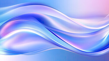 Fototapeta premium Elegant Flowing Waves in Soft Blue and Pink Hues for Background or Abstract Design