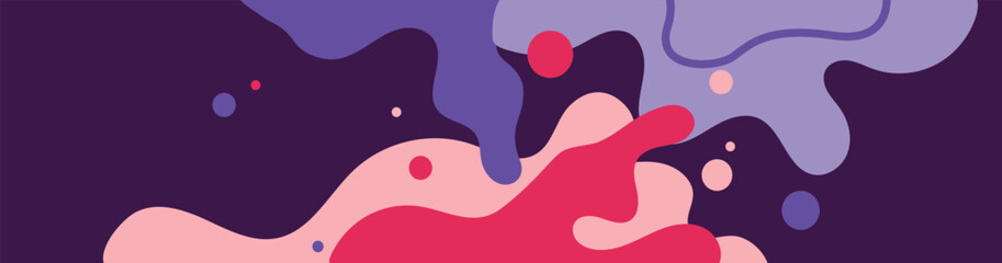 Modern backgrounds with abstract elements and dynamic shapes. Compositions of colored spots. Vector illustration. Template for design and creative ideas.