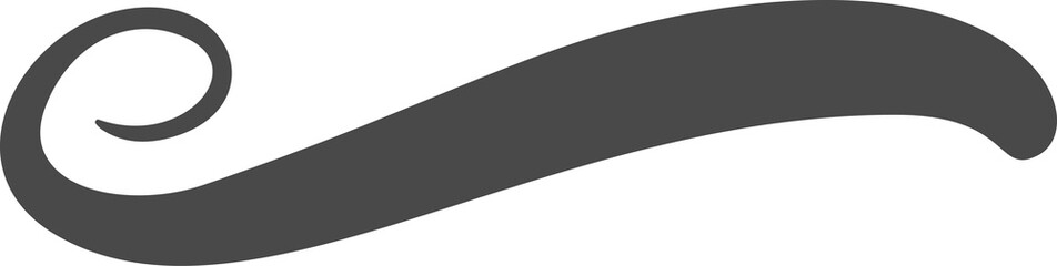 Swoosh line. Hand drawn swirl underline and squiggle. Doodle brush stroke, calligraphic flourish and curve elegant highlight for graphic design