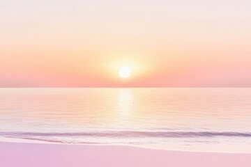 Obraz premium Soft Pastel Gradients Blend to Create a Dreamy Sunset Over a Tranquil Ocean in Modern Y2K Style