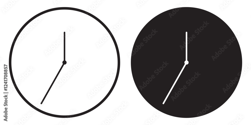 Poster clock icon vector isolated on white background. time icon vector. clock vector icon.