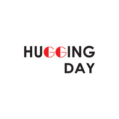 Hugging Day Typography Logo Design