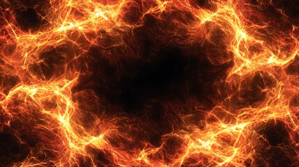 Fototapeta premium Fiery plasma frame, dark center