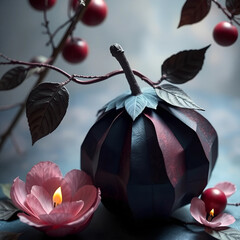 red apples on a tree