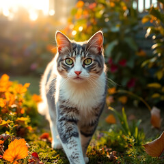 cat in the garden
