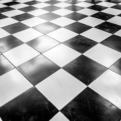 #square tiles, black and white background, image with copyspace