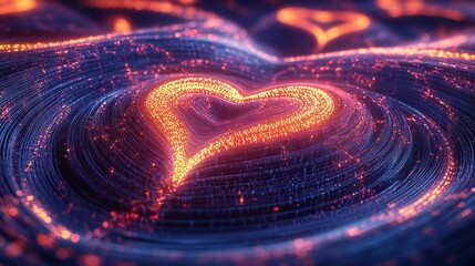 A mesmerizing data stream flowing across a neon-infused cybernetic surface