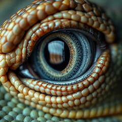 Fototapeta premium Detailed reptile eye close up
