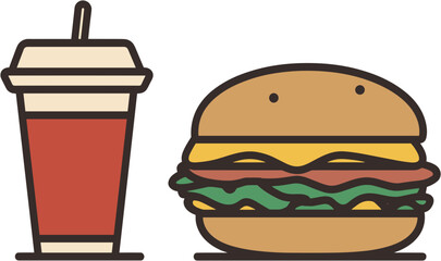 burger abd softdrink