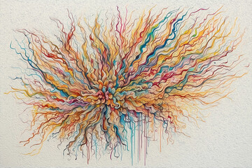 Abstract multi-colored lines