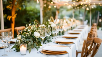 Greenhouse wedding setup with natural lighting and botanical decor