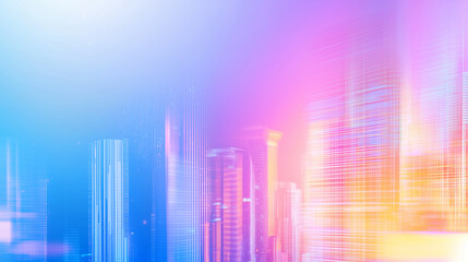 Obraz premium Vibrant Abstract Urban Background with Geometric Shapes and Gradients