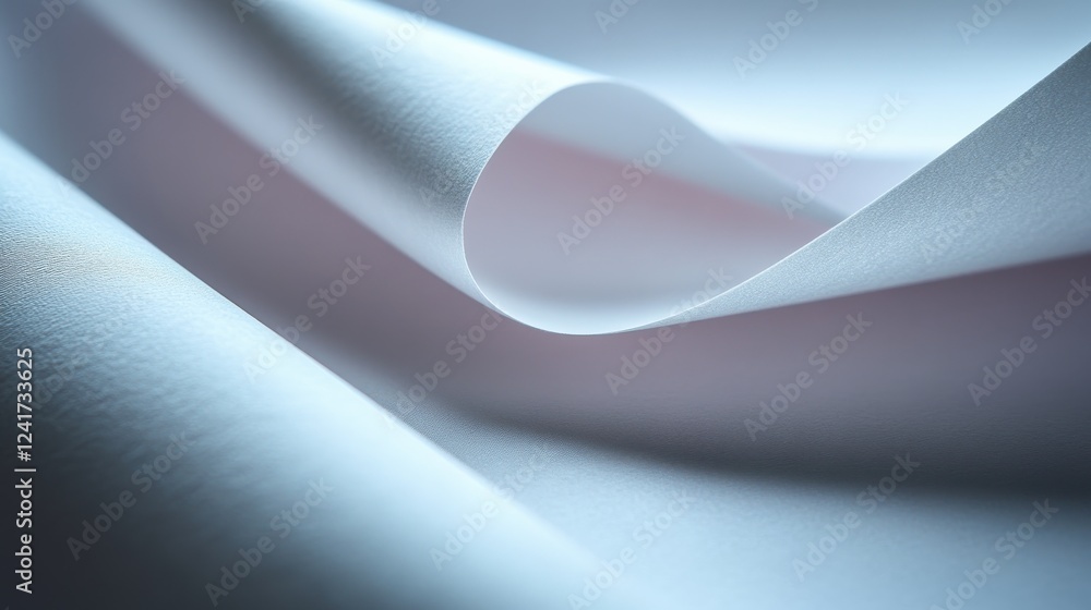 Aufkleber soft curves of white paper creating textured and elegant background
