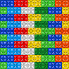 Colorful plastic block constructor background vector.	