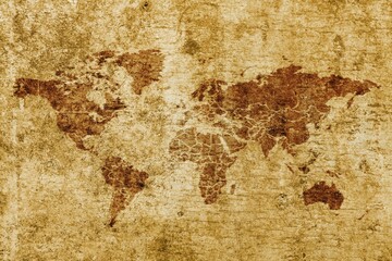 Old grunge map for vintage background.