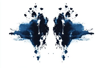 Obraz premium Photo Rorschach inkblot test isolated on white background