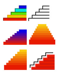Black and White, Colorful Steps