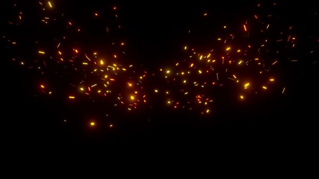 fire sparks particles light motion background