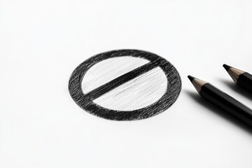 Fototapeta premium A detailed illustration of a circle created by hand using a pencil