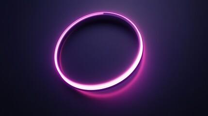 Glowing pink circle, dark background, abstract design