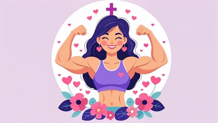 Happy 8 March International Women's Day, successful woman, woman at work, mother's day, diversity, feminism, beauty of women, strong woman