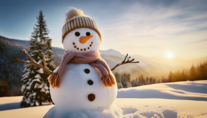 Winter christmas themed realistic picture