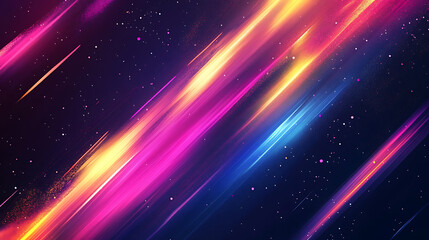 A colorful, abstract space background with a bright yellow line