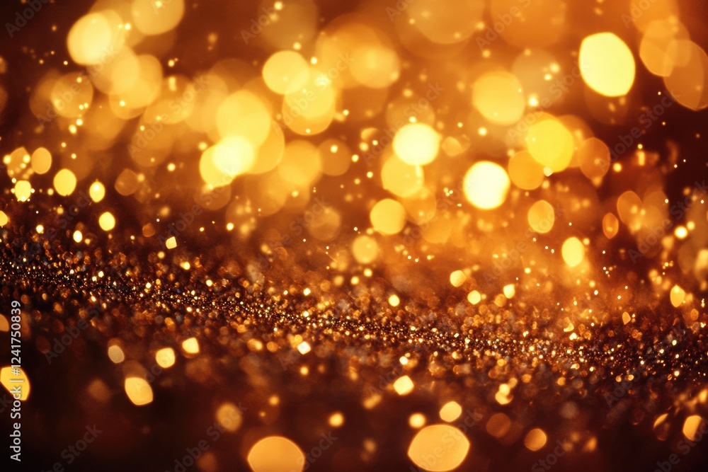 Poster close-up view of a golden surface with a smooth texture