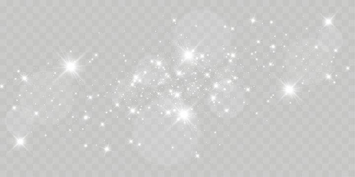 Light sparkle glitter shine glow with transparent glittering light effects, sparkling stars, white bokeh, and shiny glow on a checkered background, perfect for Christmas themes.