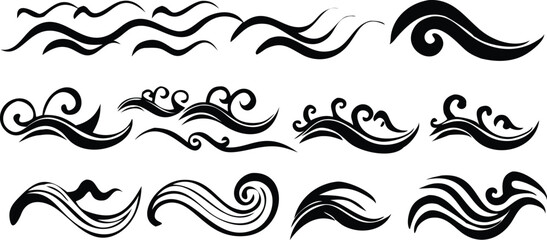 Fototapeta premium Adobe IllustraFloral Corner Decoration Elements - Black and White Vector Arttor Artwork