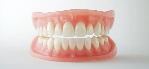 Fototapeta premium Full denture, studio shot, white background, dental