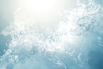 Fototapeta premium A vibrant sunlit splash of sparkling water beautifully captures the true essence of summer, evoking delightful feelings of joy and peaceful relaxation on a lovely warm day spent outdoors