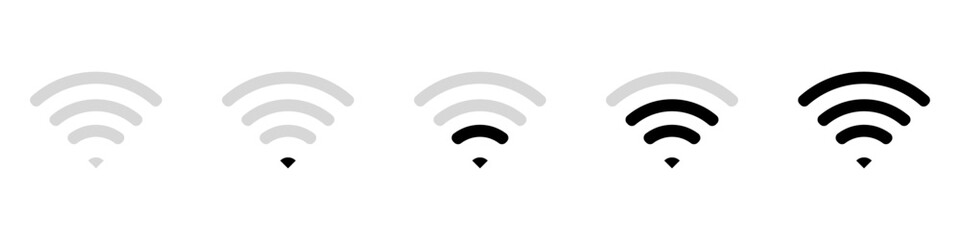 Wireless and wifi icon. Wi-fi signal symbol. Internet Connection