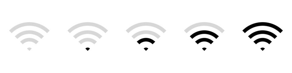 Wireless and wifi icon. Wi-fi signal symbol. Internet Connection