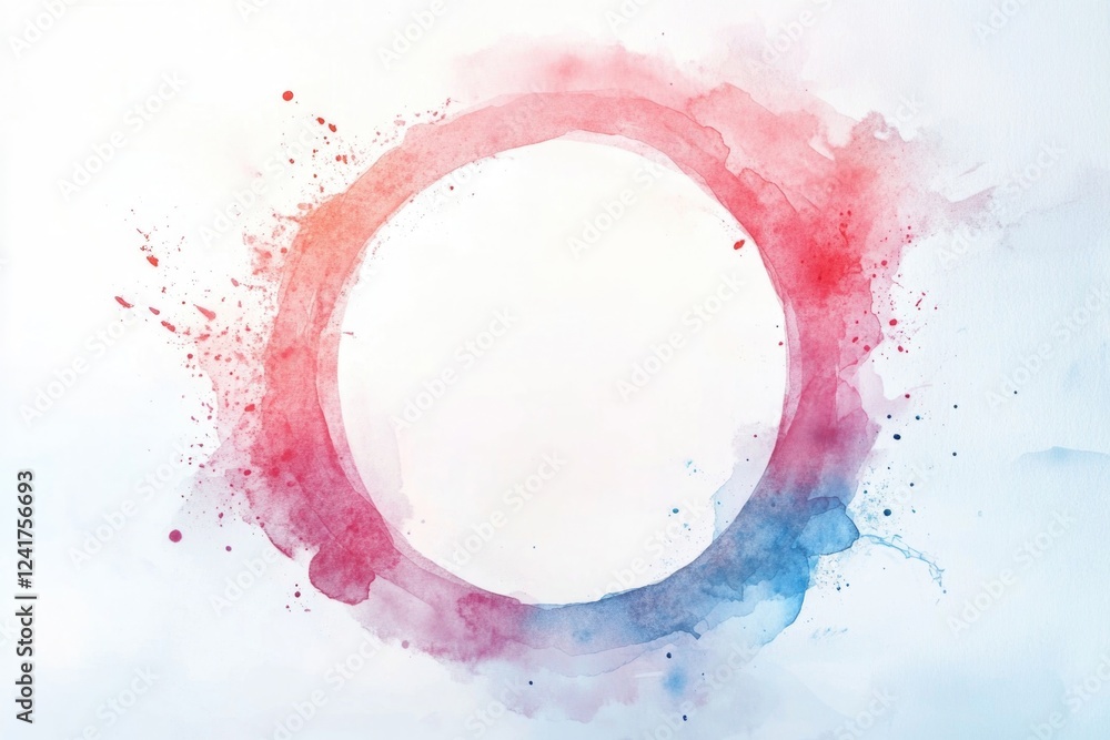 Poster a simple design featuring two contrasting circles on a white background