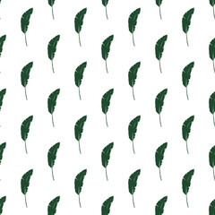Seamless pattern with tropical leaves doodle for decorative print, wrapping paper, greeting cards, wallpaper and fabric