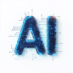 The AI logo is made in the stylization of a computer chip and bus