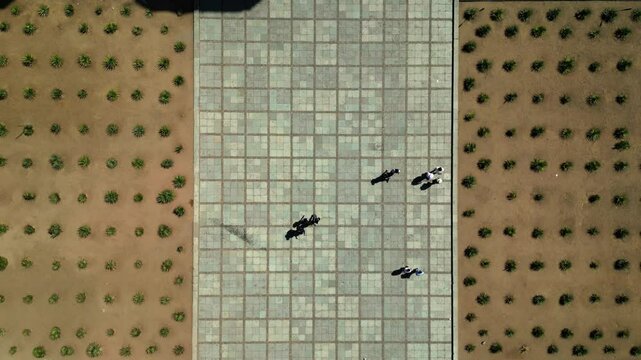 Z&oacute;calo en  el Templo de Santo Domingo de Guzm&aacute;n Oaxaca, vista cenital 4k con drone del centro de Oaxaca 