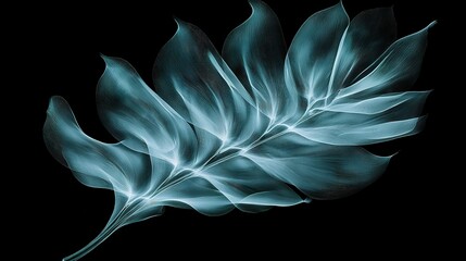 Obraz premium A clearer image of a blue flower on a black background with a focused plant