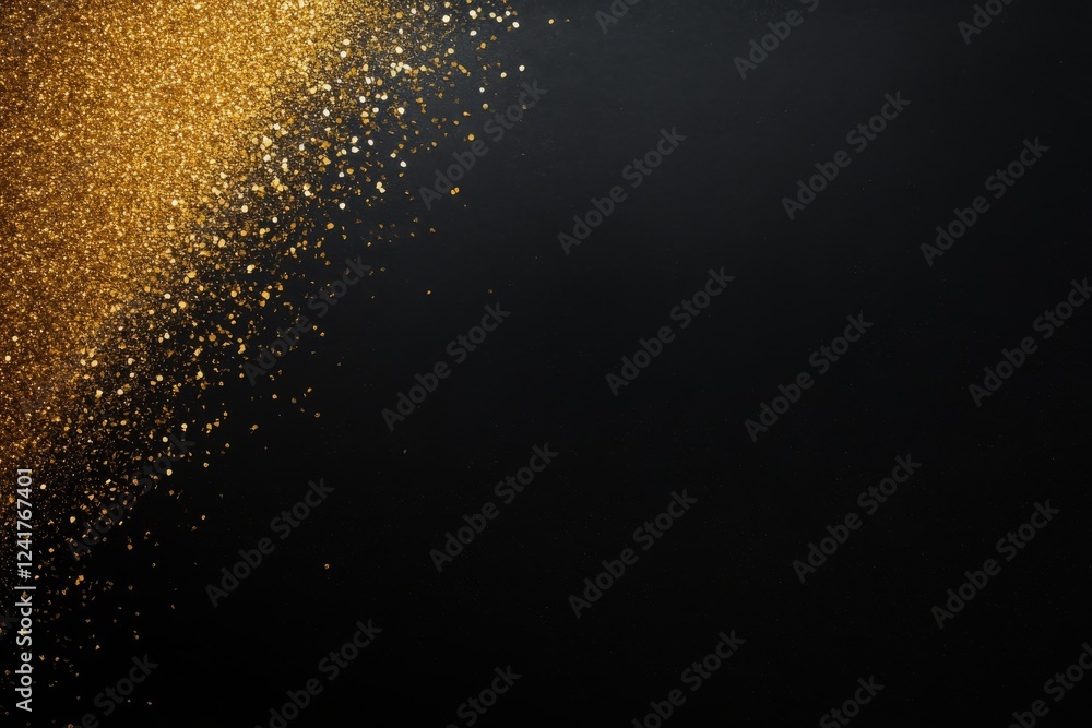 Aufkleber bold celebration template with deep black and shimmering gold creates a festive atmosphere, perfect 