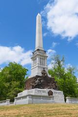 Obraz premium Mississippi Memorial, Vicksburg National Military Park, Mississippi. Statue of Clio, Muse of History. Sculpted by Frederick E. Triebel