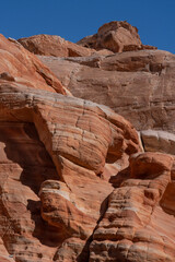 Fototapeta premium USA, Nevada. Abstract lines in the sandstone, Valley of Fire State Park.