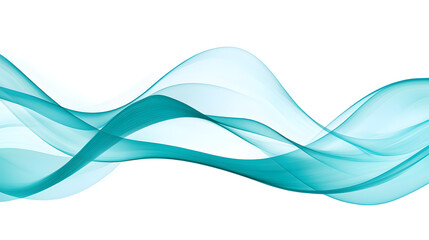 Turquoise waves blending with smooth gradients to form a visually appealing, abstract design element.