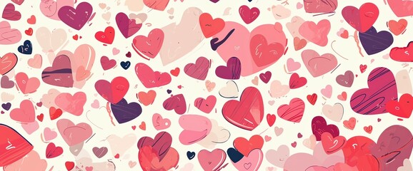 Tiny, cute heart pattern