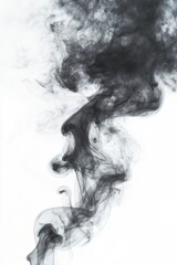 A close-up shot of thick smoke filling the air, with no visible source or background