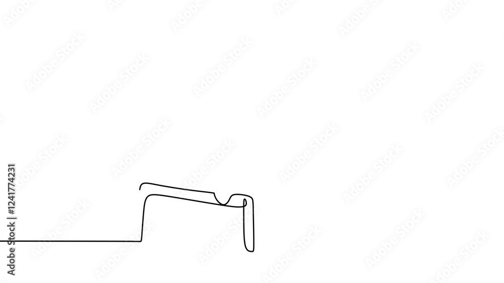 Poster continuous one line drawing animation of two sitting men in discussion. two young male talking with 