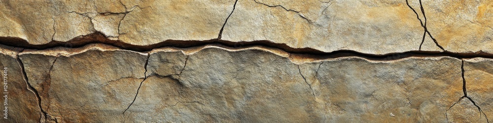 Aufkleber a close-up view of a crack in a tree trunk, highlighting the natural texture and structure