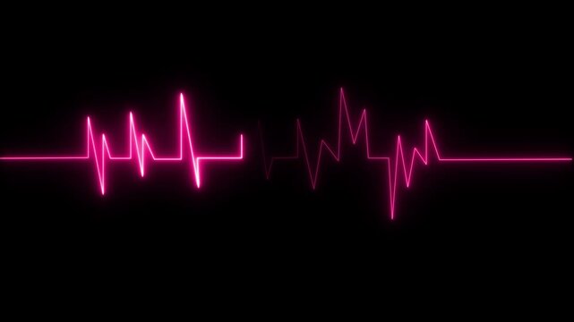Heart rate monitor line vector isolated on transparent background,Red heartbeat line icon on white background,Neon Heart beat monitor with signal.
