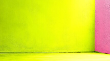 Obraz premium Lime green pink wall corner