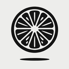 Lemon Slice Silhouettes in black on a white background